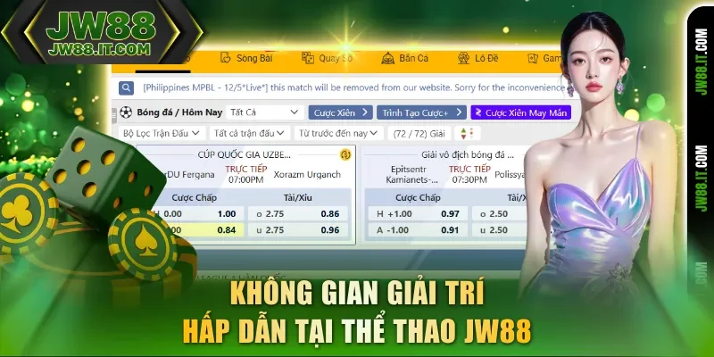 Không gian giải trí hấp dẫn tại thể thao JW88 Không gian giải trí hấp dẫn tại thể thao JW88