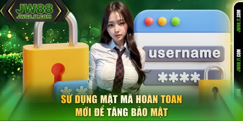 Sử dụng mật khẩu JW88 hoàn toàn mới để tăng bảo mật