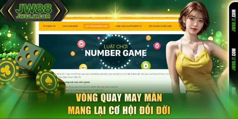 Vòng quay may mắn mang lại cơ hội đổi đời cho người chơi JW88